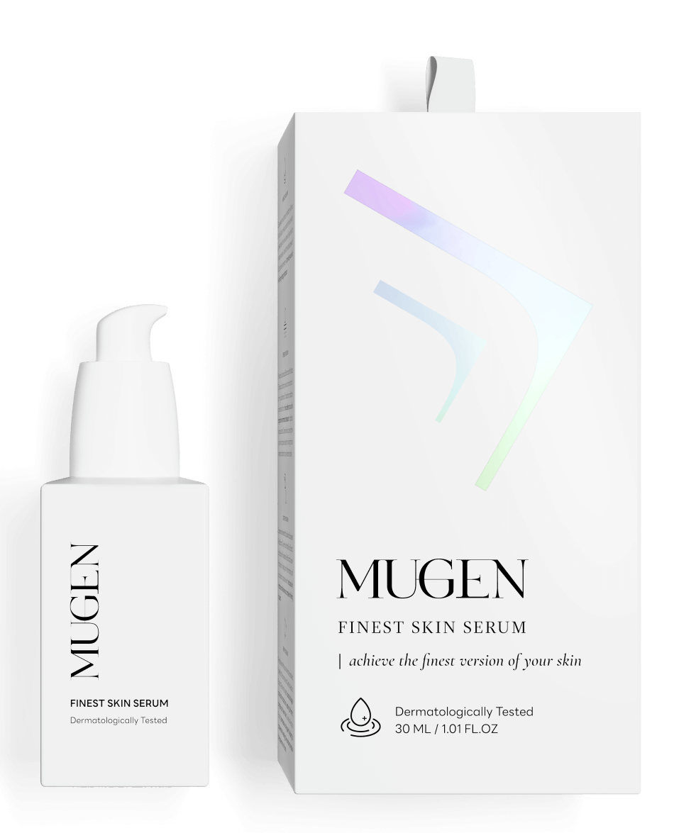 A picture of box and serum bottle of MUGEN Serum